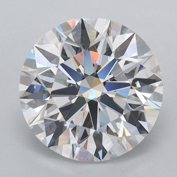 2.03 Carat Round Shaped, Ideal Cut, D Color, FL Clarity, IGI Certified Lab Grown Diamond