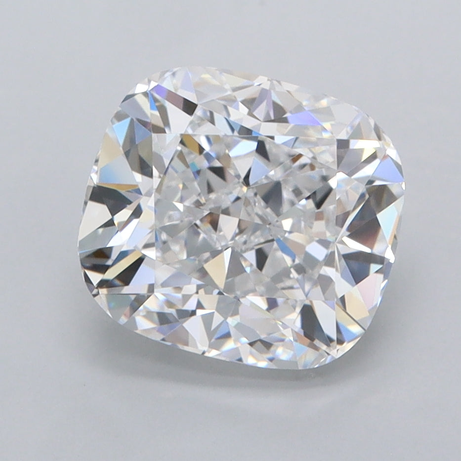 2.90 Carat Cushion Shaped, Ideal Cut, D Color, FL Clarity, IGI Certified Lab Grown Diamond