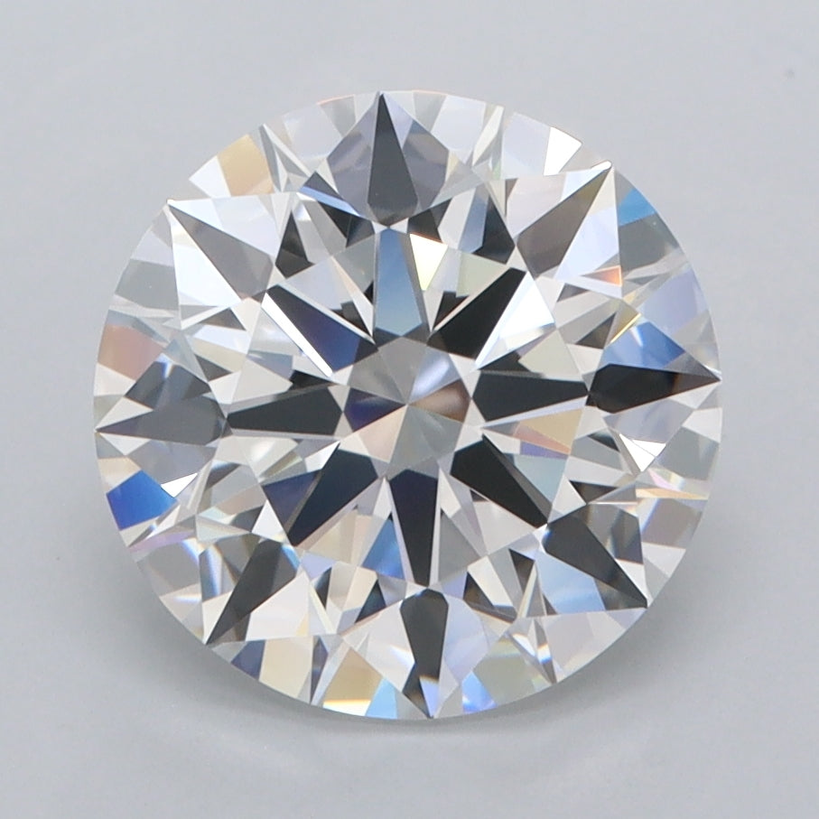 3.10 Carat Round Shaped, Ideal Cut, D Color, FL Clarity, IGI Certified Lab Grown Diamond