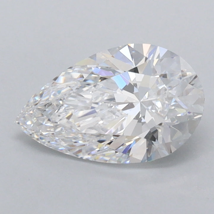 0.98 Carat Pear Shaped, Excellent Cut, D Color, IF Clarity, IGI Certified Lab Grown Diamond