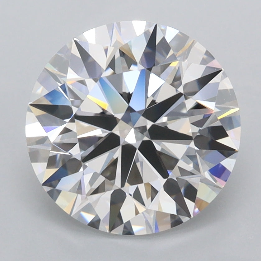 3.03 Carat Round Shaped, Ideal Cut, D Color, FL Clarity, IGI Certified Lab Grown Diamond