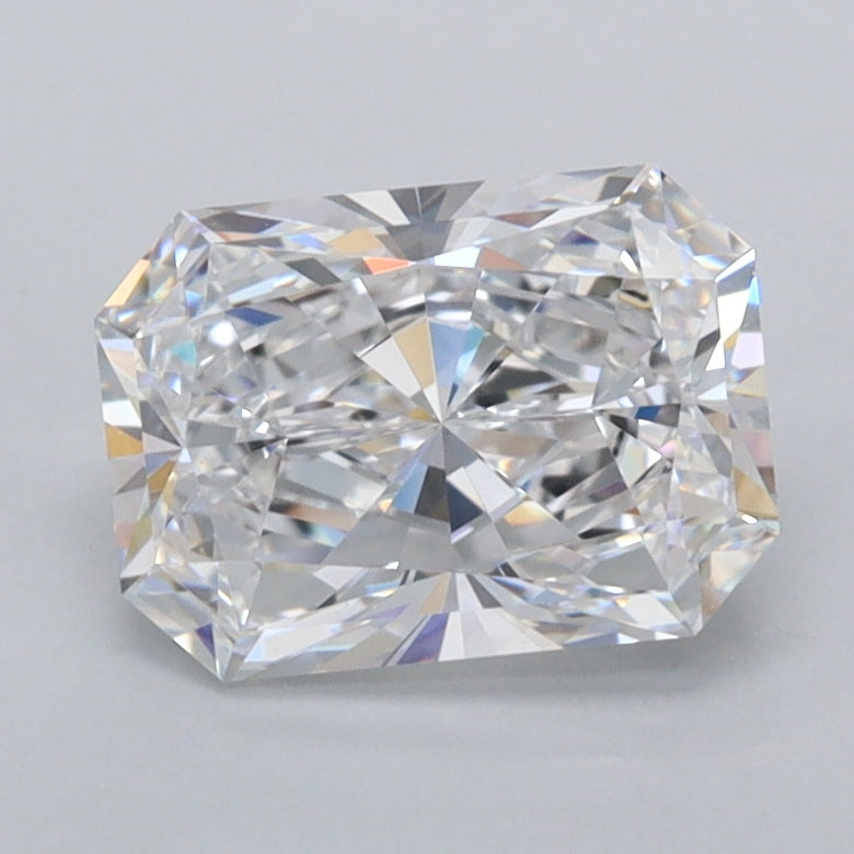1.64 Carat Radiant Shaped, Ideal Cut, D Color, FL Clarity, IGI Certified Lab Grown Diamond