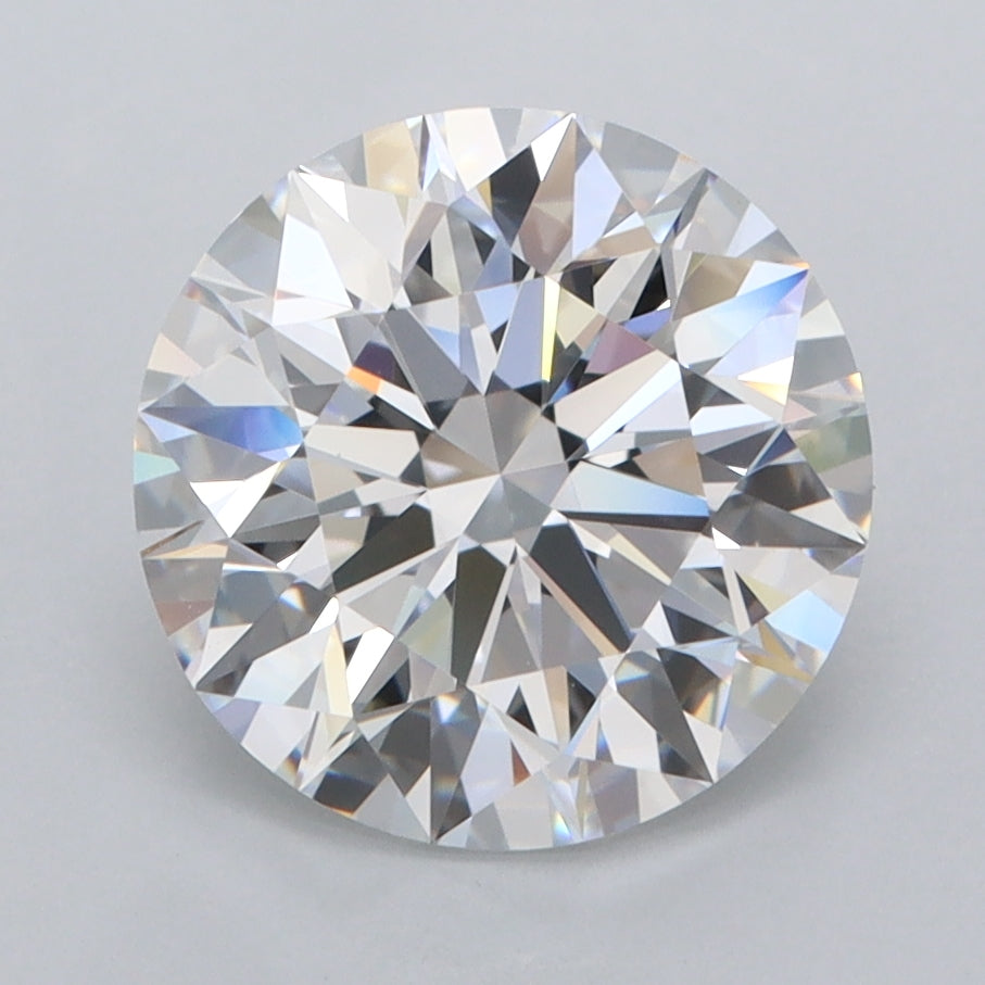 3.03 Carat Round Shaped, Ideal Cut, D Color, FL Clarity, IGI Certified Lab Grown Diamond