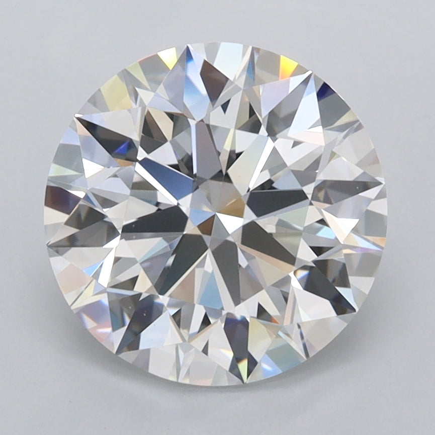 3.01 Carat Round Shaped, Ideal Cut, D Color, FL Clarity, IGI Certified Lab Grown Diamond