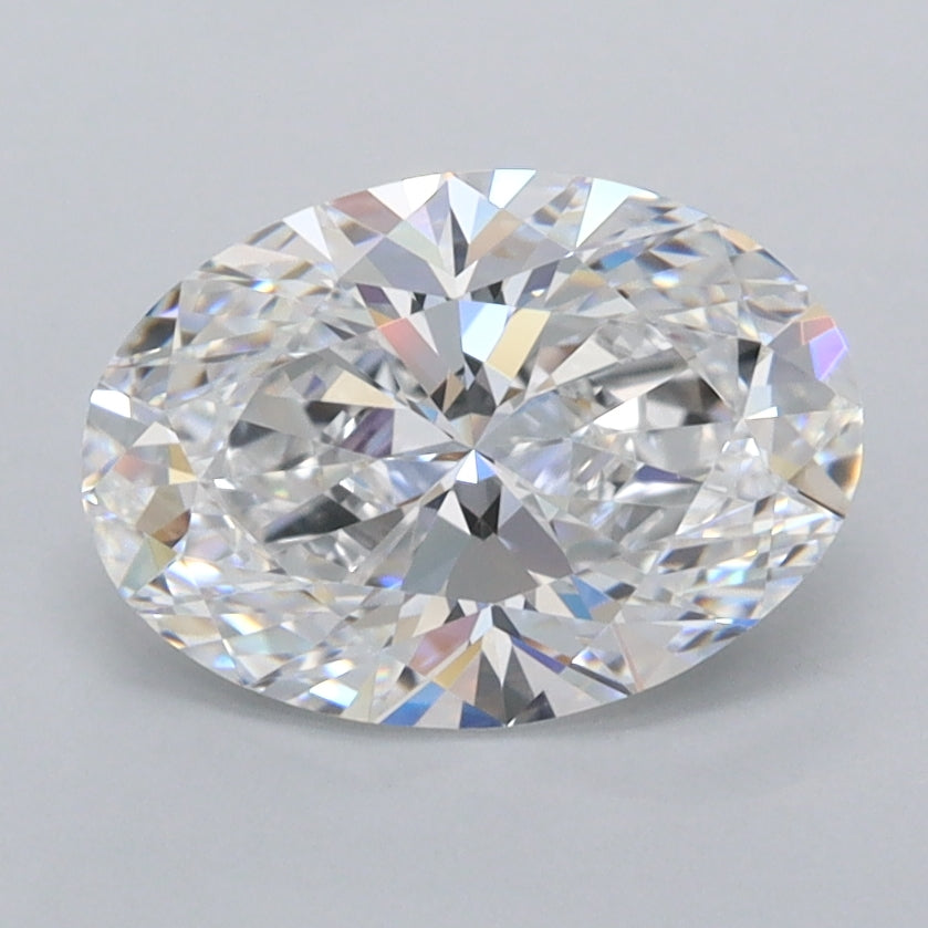 1.79 Carat Oval Shaped, Ideal Cut, D Color, FL Clarity, IGI Certified Lab Grown Diamond