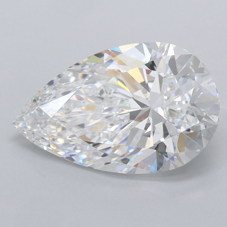2.23 Carat Pear Shaped, Excellent Cut, D Color, FL Clarity, IGI Certified Lab Grown Diamond