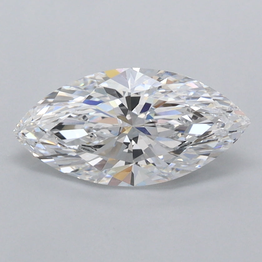 1.02 Carat Marquise Shaped, Ideal Cut, D Color, FL Clarity, IGI Certified Lab Grown Diamond