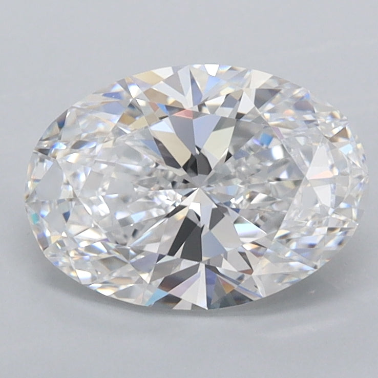 1.50 Carat Oval Shaped, Ideal Cut, D Color, FL Clarity, IGI Certified Lab Grown Diamond