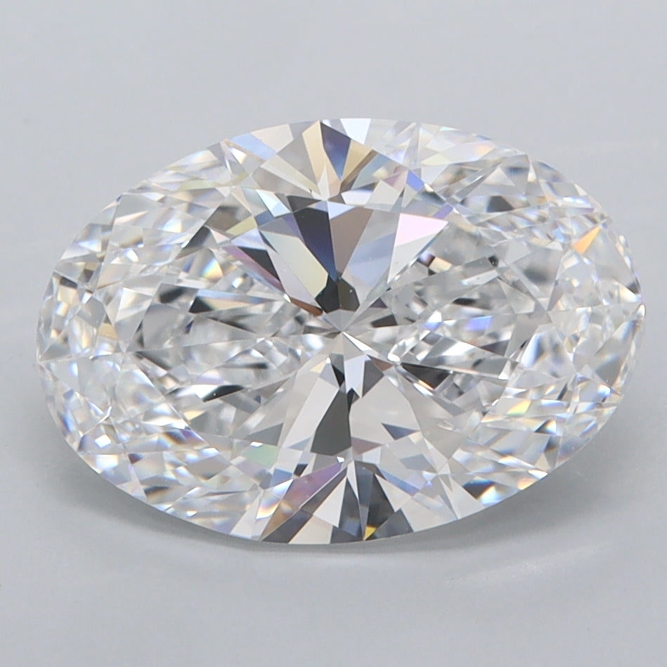 3.03 Carat Oval Shaped, Ideal Cut, D Color, FL Clarity, IGI Certified Lab Grown Diamond