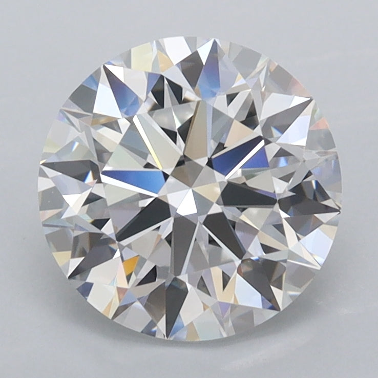 2.01 Carat Round Shaped, Ideal Cut, D Color, FL Clarity, IGI Certified Lab Grown Diamond