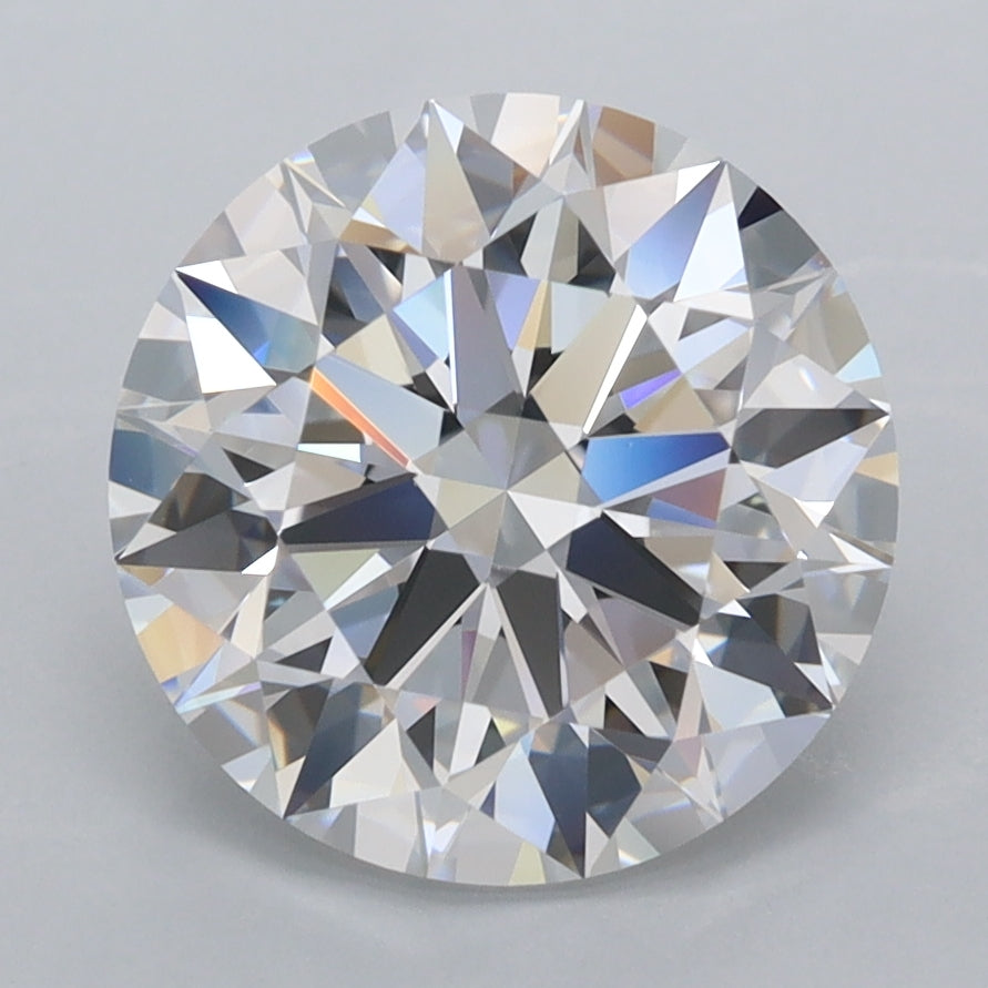 3.44 Carat Round Shaped, Ideal Cut, D Color, FL Clarity, IGI Certified Lab Grown Diamond