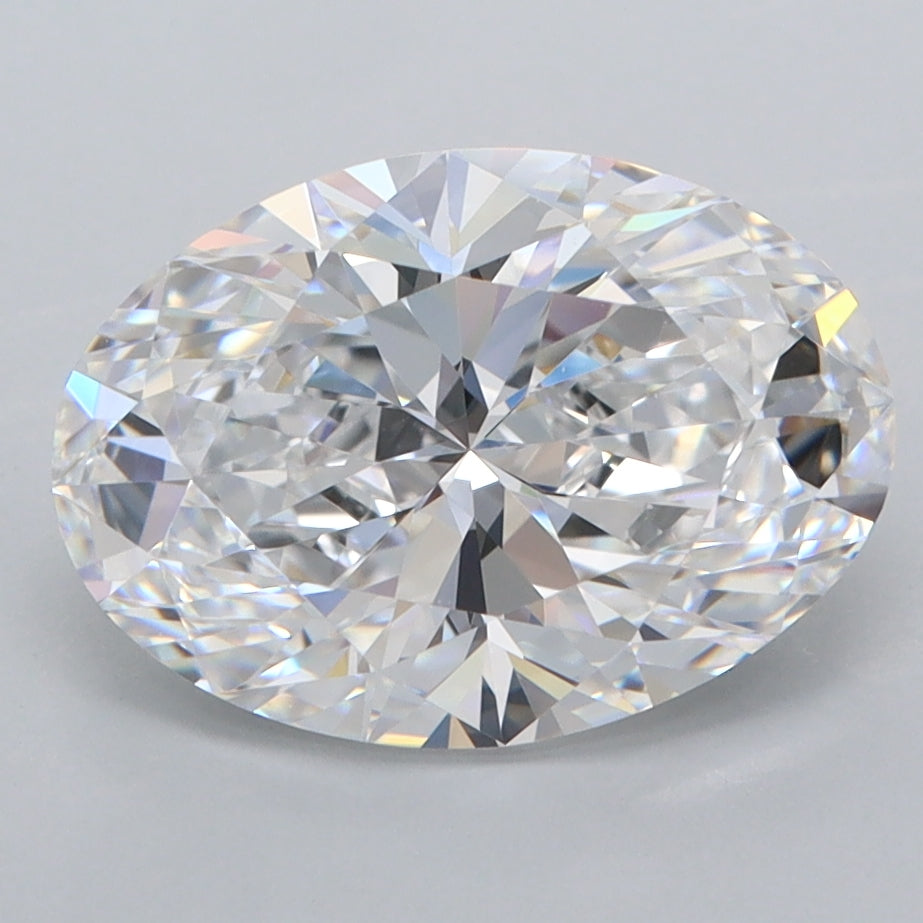 3.01 Carat Oval Shaped, Ideal Cut, D Color, FL Clarity, IGI Certified Lab Grown Diamond