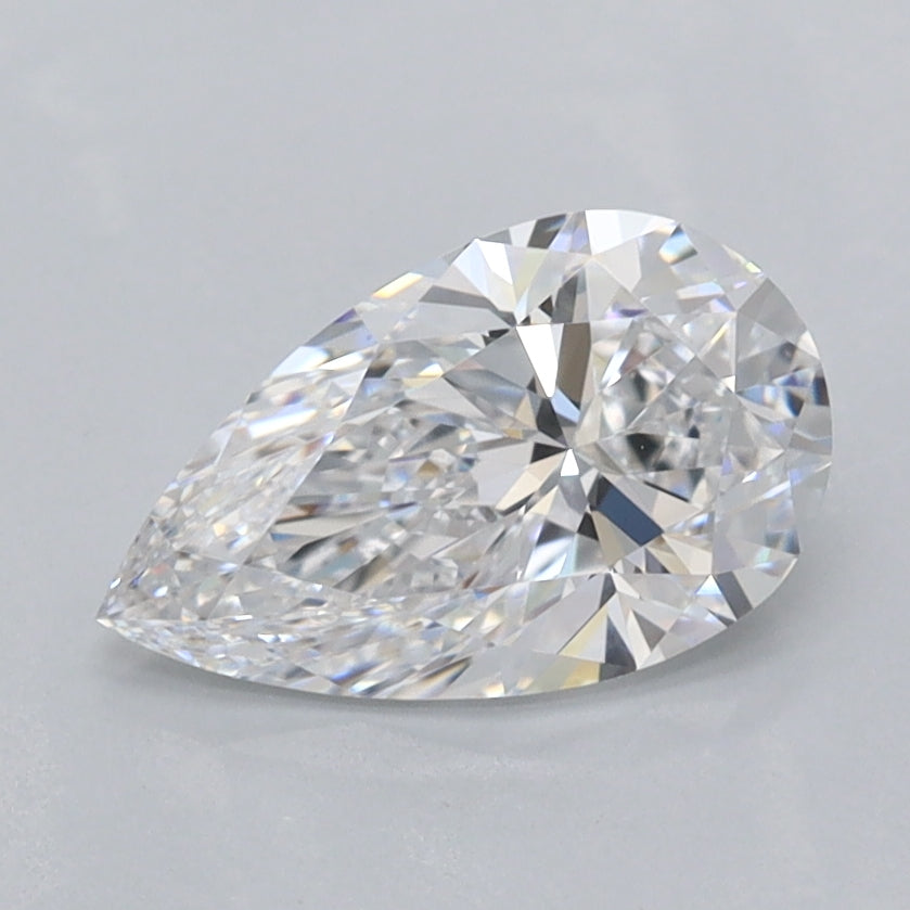 1.21 Carat Pear Shaped, Excellent Cut, D Color, FL Clarity, IGI Certified Lab Grown Diamond