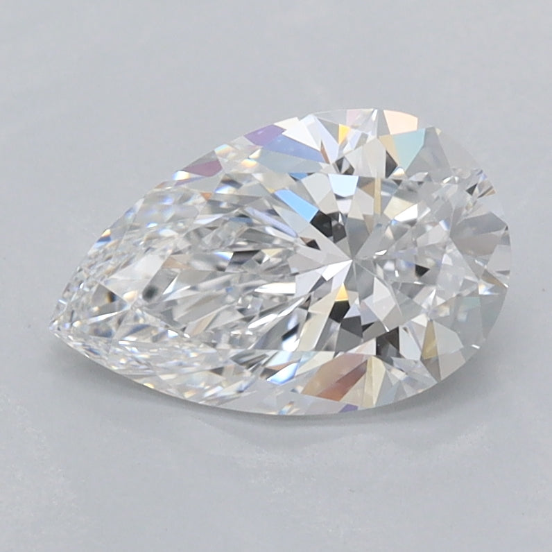 1.24 Carat Pear Shaped, Ideal Cut, D Color, FL Clarity, IGI Certified Lab Grown Diamond