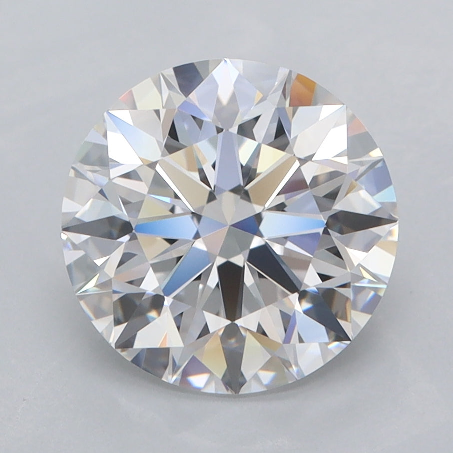 2.91 Carat Round Shaped, Ideal Cut, D Color, FL Clarity, IGI Certified Lab Grown Diamond