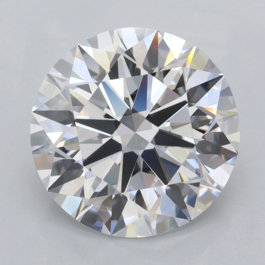 3.01 Carat Round Shaped, Ideal Cut, D Color, FL Clarity, IGI Certified Lab Grown Diamond