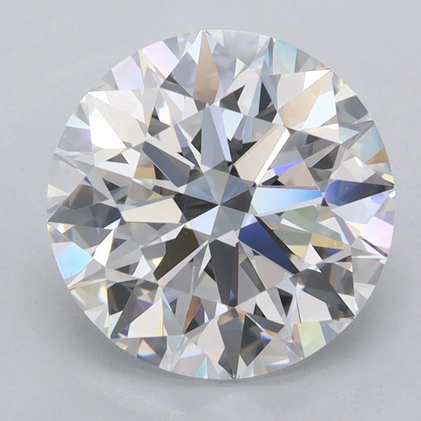 3.20 Carat Round Shaped, Ideal Cut, D Color, FL Clarity, IGI Certified Lab Grown Diamond