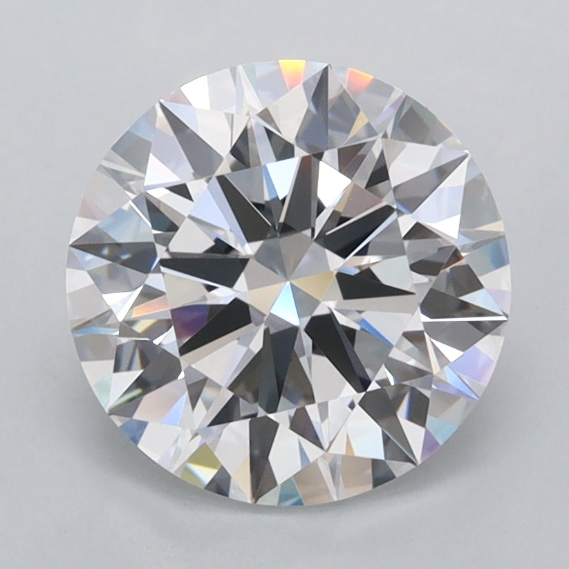 2.44 Carat Round Shaped, Ideal Cut, D Color, FL Clarity, IGI Certified Lab Grown Diamond