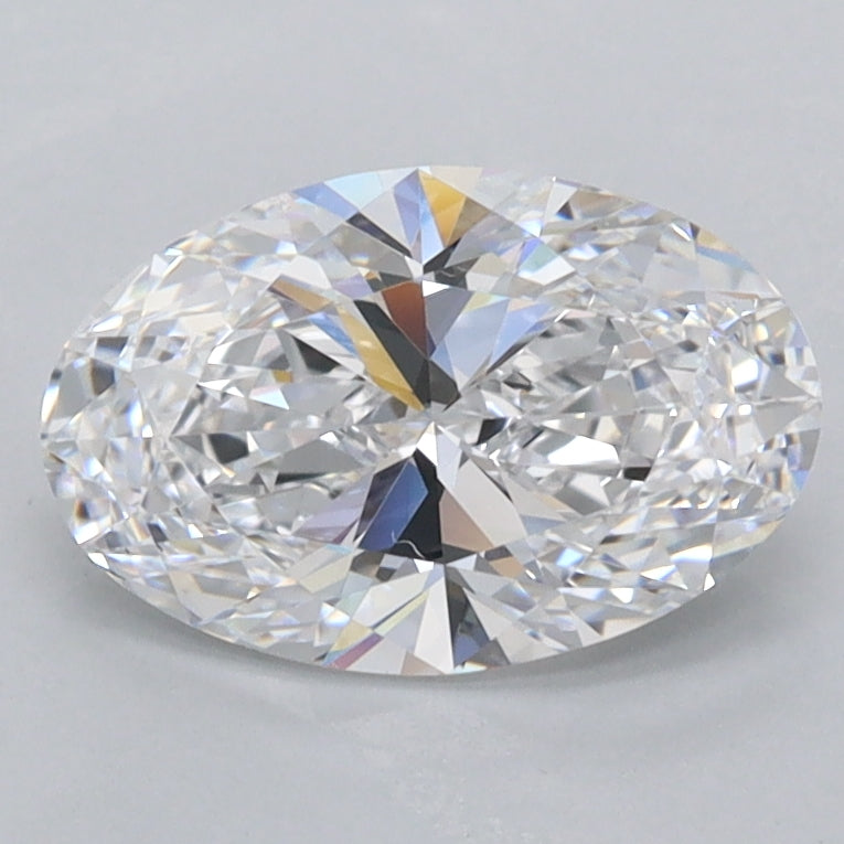 1.45 Carat Oval Shaped, Ideal Cut, D Color, FL Clarity, IGI Certified Lab Grown Diamond