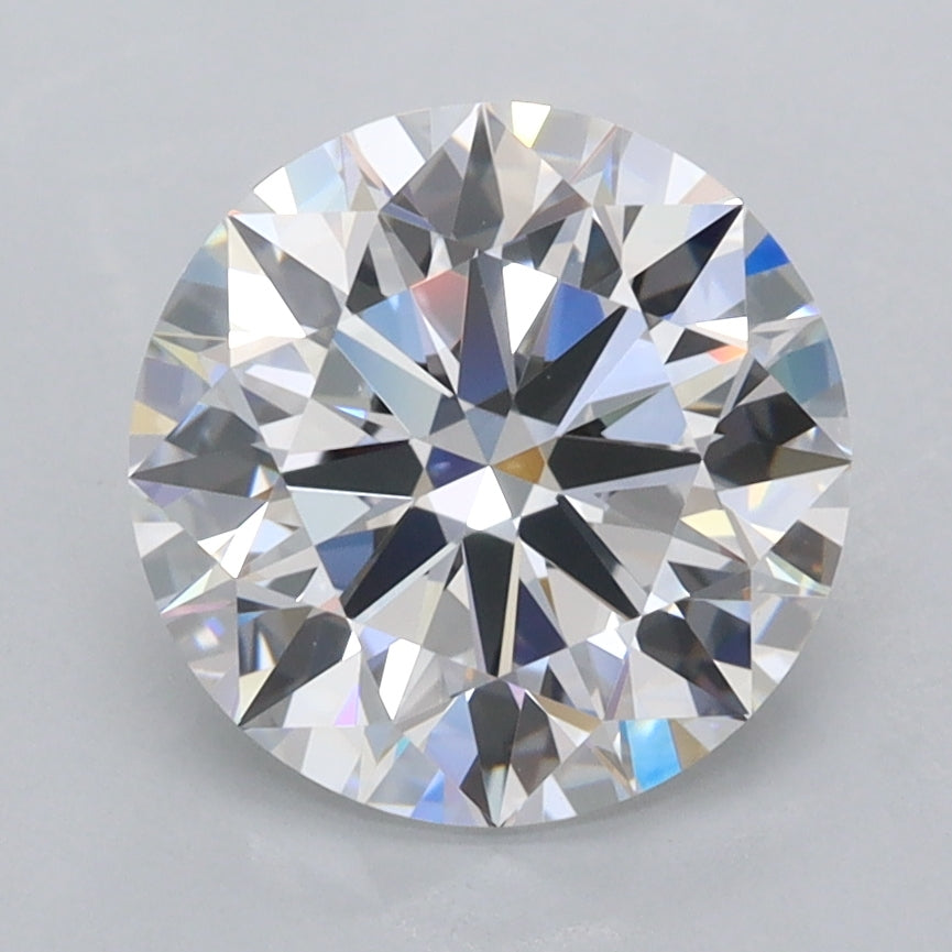 2.65 Carat Round Shaped, Ideal Cut, D Color, FL Clarity, IGI Certified Lab Grown Diamond