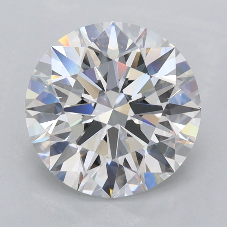 1.96 Carat Round Shaped, Ideal Cut, D Color, FL Clarity, IGI Certified Lab Grown Diamond