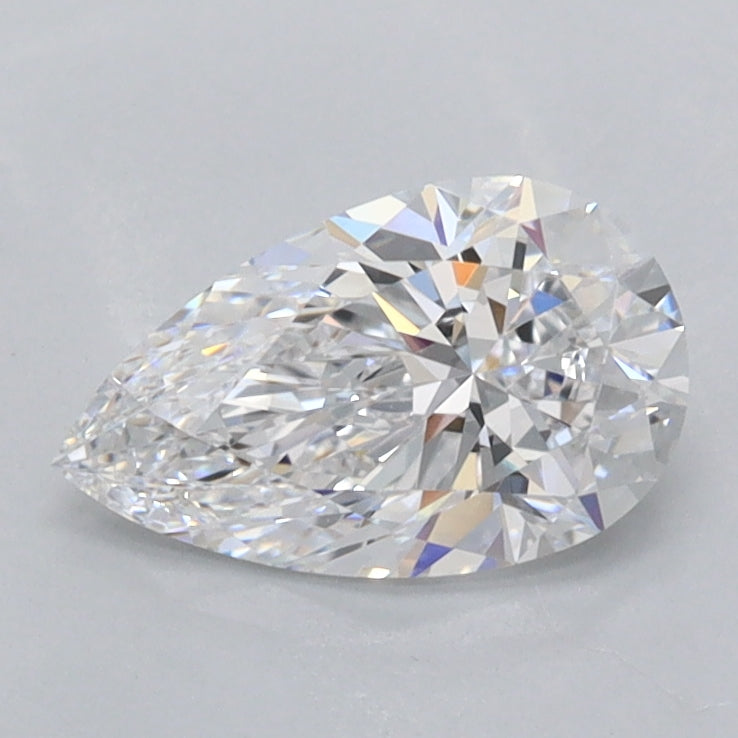 0.95 Carat Pear Shaped, Excellent Cut, D Color, VVS1 Clarity, IGI Certified Lab Grown Diamond
