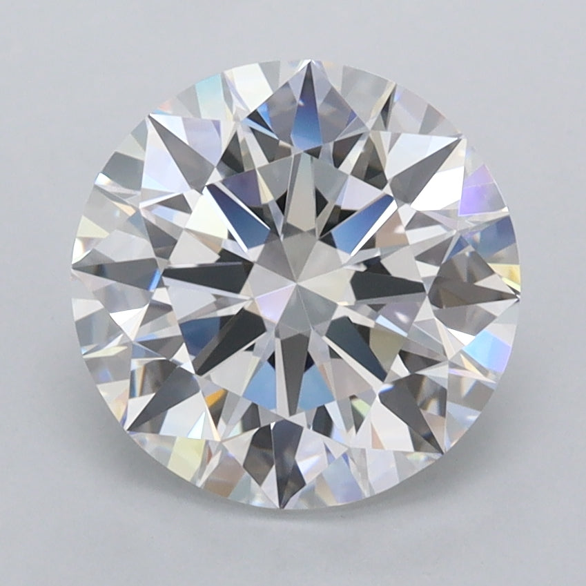 2.54 Carat Round Shaped, Ideal Cut, D Color, FL Clarity, IGI Certified Lab Grown Diamond