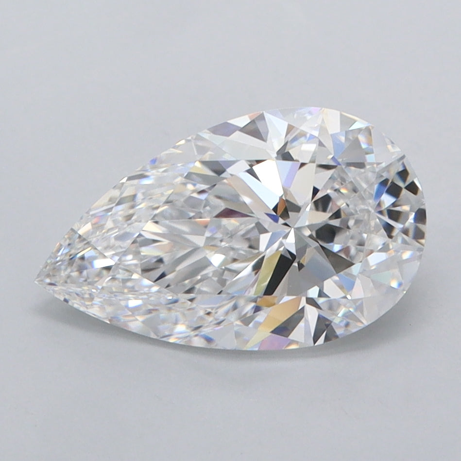 1.84 Carat Pear Shaped, Ideal Cut, D Color, FL Clarity, IGI Certified Lab Grown Diamond
