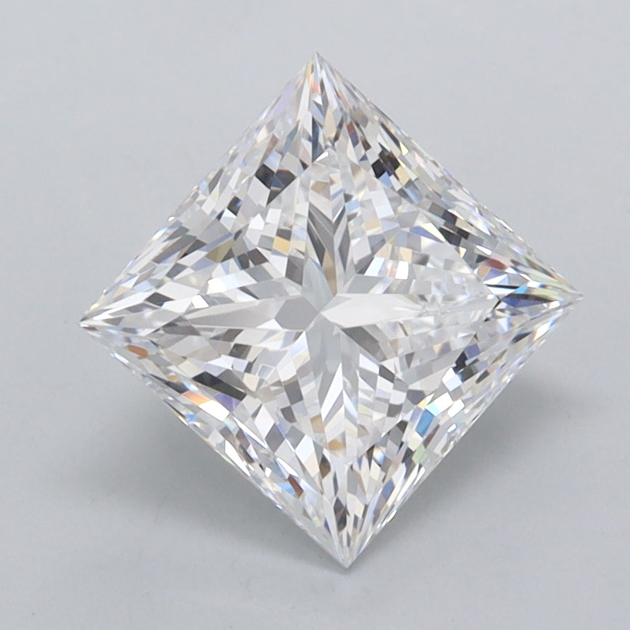 2.15 Carat Princess Shaped, Ideal Cut, D Color, FL Clarity, IGI Certified Lab Grown Diamond