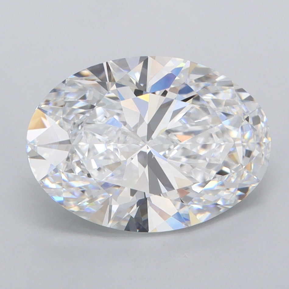2.63 Carat Oval Shaped, Ideal Cut, D Color, FL Clarity, IGI Certified Lab Grown Diamond