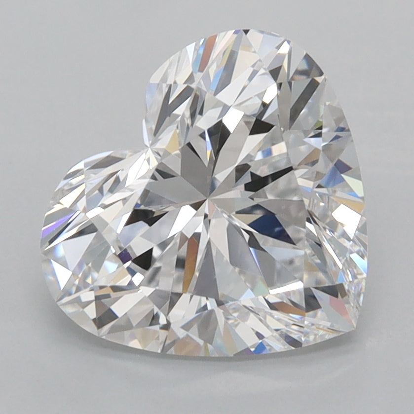2.74 Carat Heart Shaped, Ideal Cut, D Color, FL Clarity, IGI Certified Lab Grown Diamond