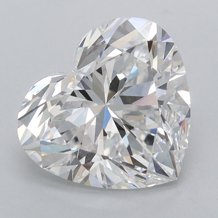 2.07 Carat Heart Shaped, Ideal Cut, D Color, FL Clarity, IGI Certified Lab Grown Diamond