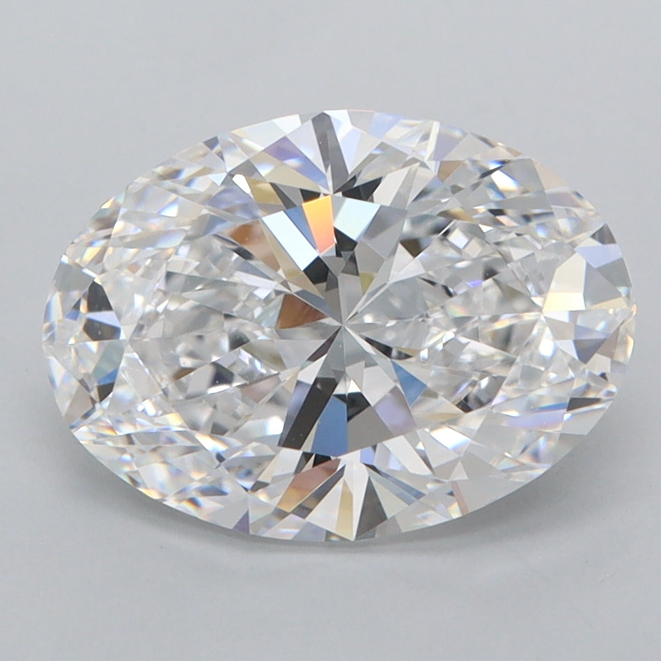 3.16 Carat Oval Shaped, Ideal Cut, D Color, FL Clarity, IGI Certified Lab Grown Diamond