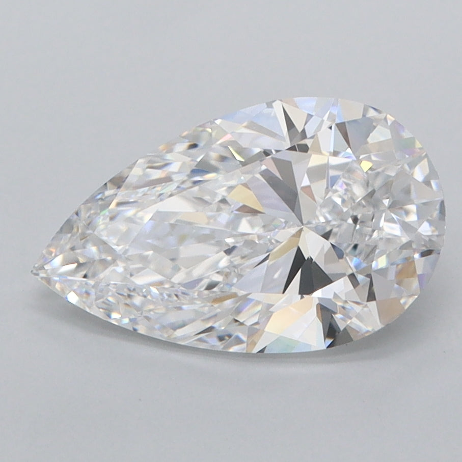 1.88 Carat Pear Shaped, Ideal Cut, D Color, FL Clarity, IGI Certified Lab Grown Diamond
