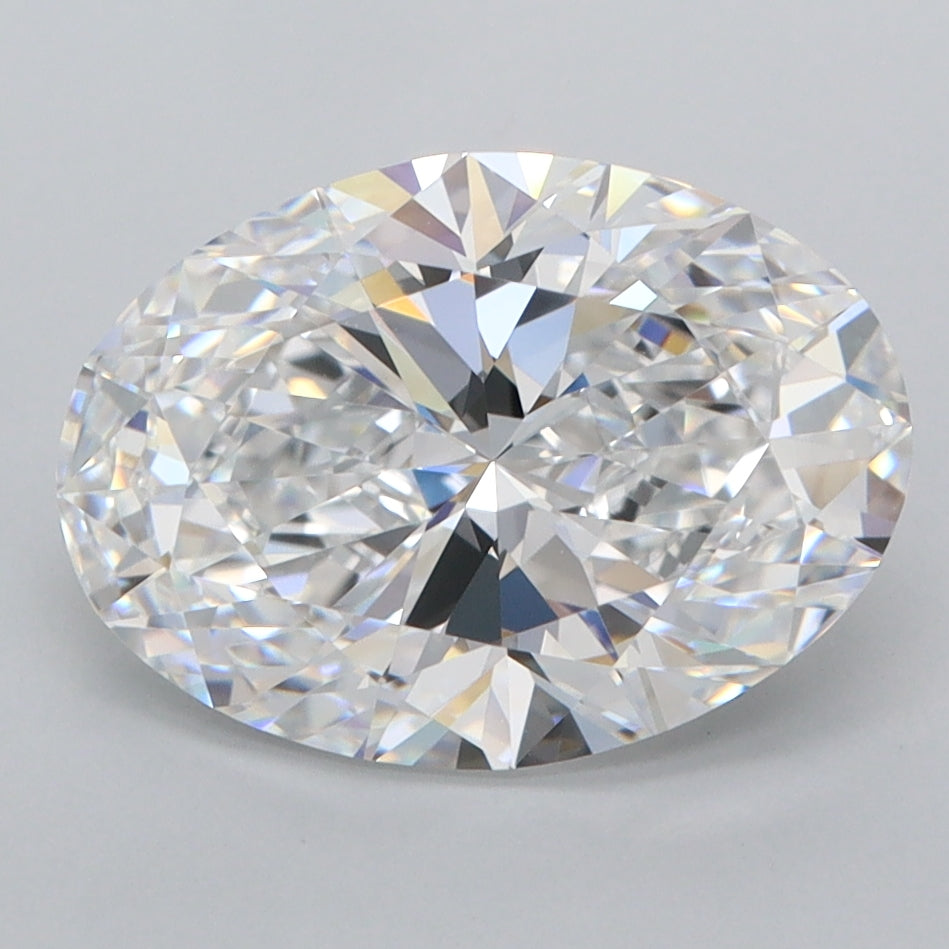 3.15 Carat Oval Shaped, Ideal Cut, D Color, FL Clarity, IGI Certified Lab Grown Diamond
