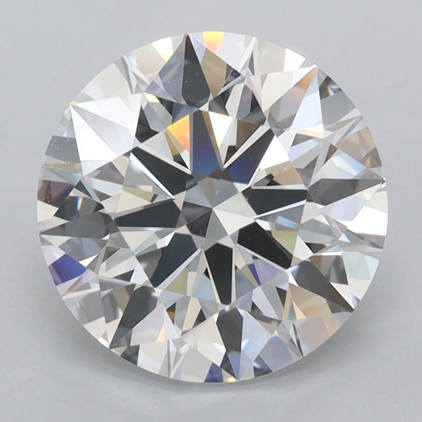 3.11 Carat Round Shaped, Ideal Cut, D Color, FL Clarity, IGI Certified Lab Grown Diamond