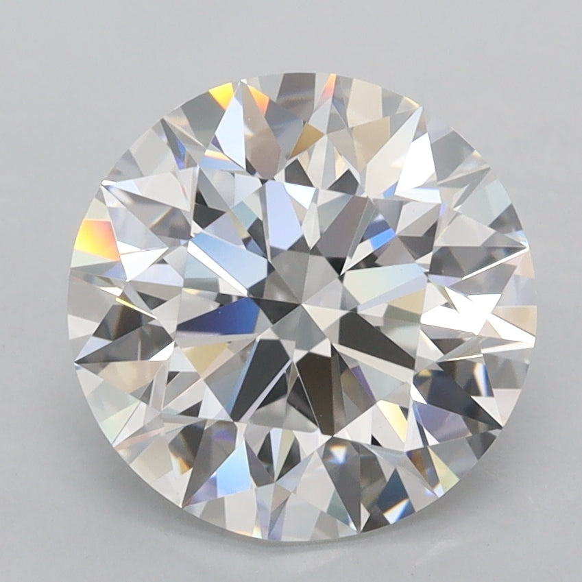 3.02 Carat Round Shaped, Ideal Cut, D Color, FL Clarity, IGI Certified Lab Grown Diamond