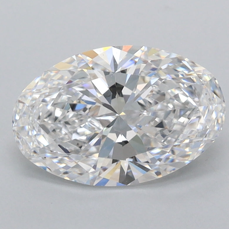 1.56 Carat Oval Shaped, Ideal Cut, D Color, FL Clarity, IGI Certified Lab Grown Diamond