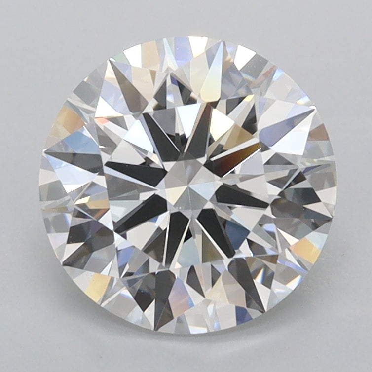 2.06 Carat Round Shaped, Ideal Cut, D Color, FL Clarity, IGI Certified Lab Grown Diamond