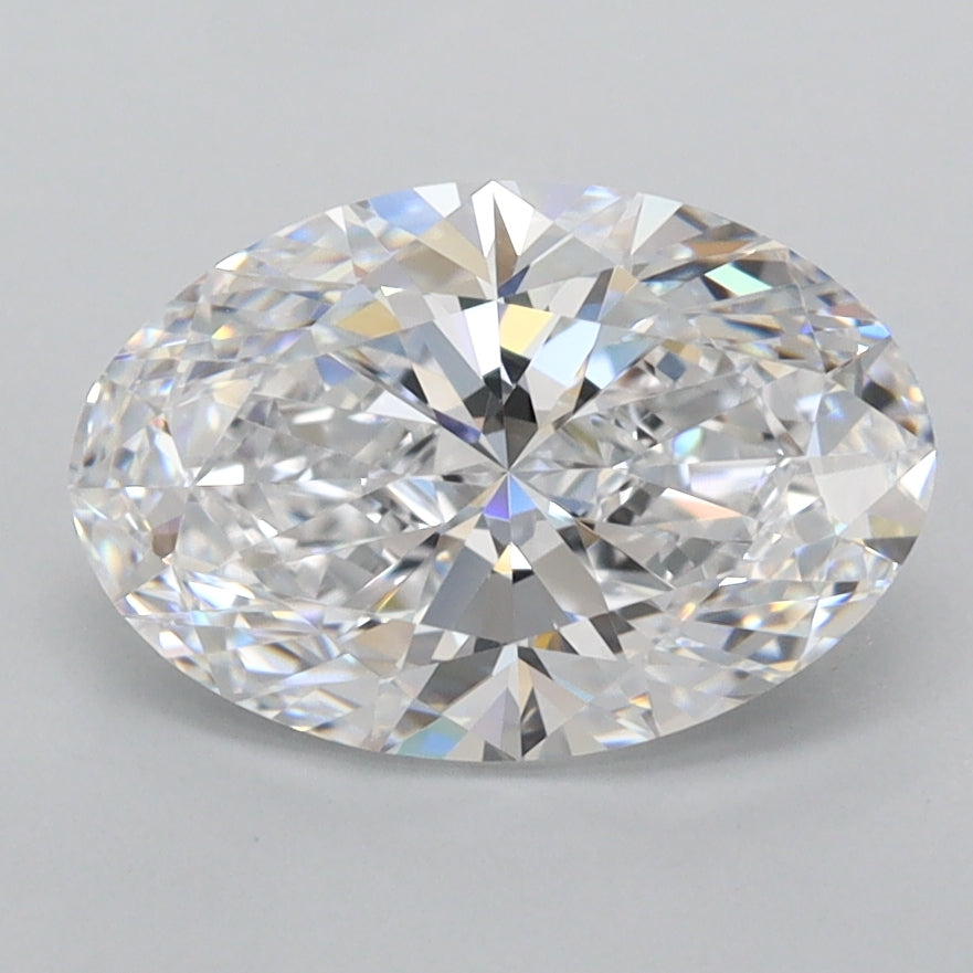2.18 Carat Oval Shaped, Ideal Cut, D Color, FL Clarity, IGI Certified Lab Grown Diamond