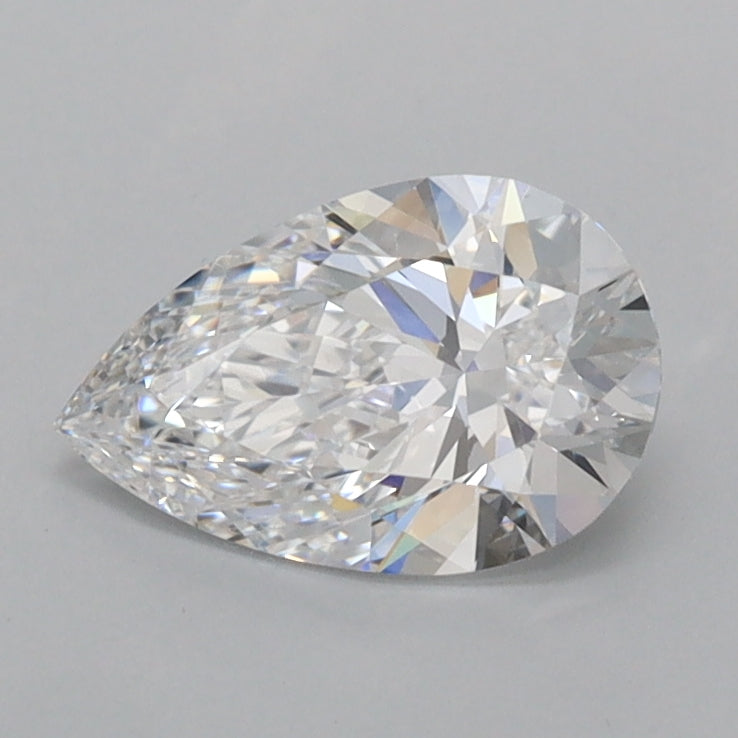 0.96 Carat Pear Shaped, Excellent Cut, D Color, FL Clarity, IGI Certified Lab Grown Diamond