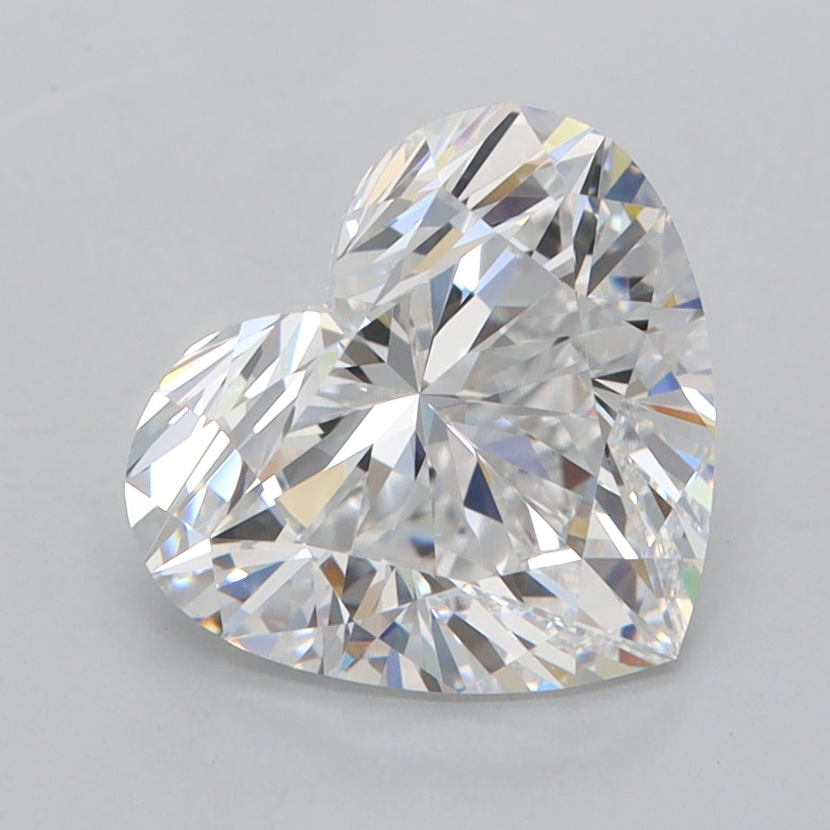 2.95 Carat Heart Shaped, Ideal Cut, D Color, FL Clarity, IGI Certified Lab Grown Diamond