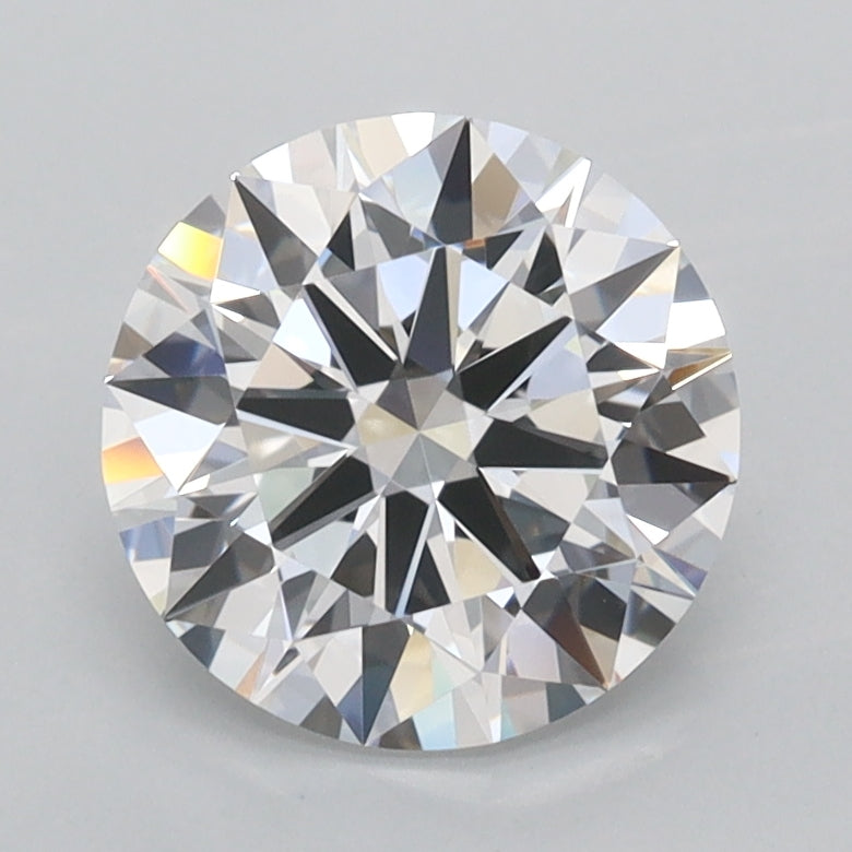 2.03 Carat Round Shaped, Ideal Cut, D Color, FL Clarity, IGI Certified Lab Grown Diamond