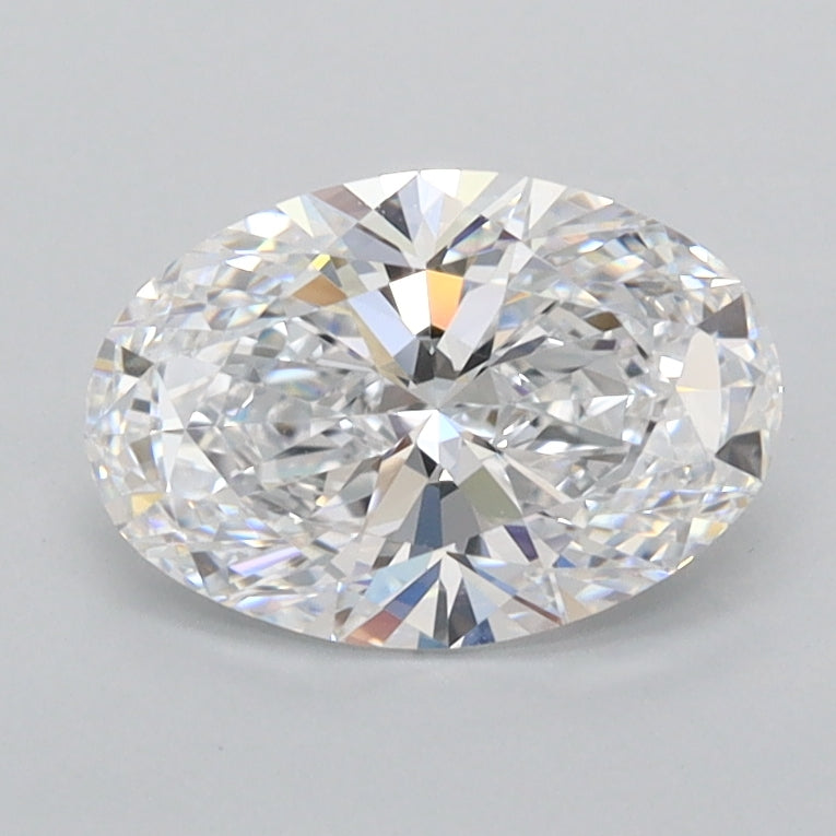 1.33 Carat Oval Shaped, Ideal Cut, D Color, FL Clarity, IGI Certified Lab Grown Diamond