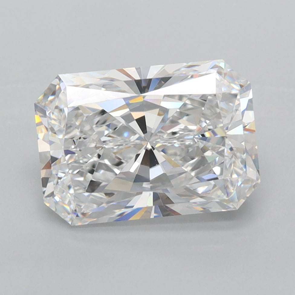 2.98 Carat Radiant Shaped, Ideal Cut, D Color, FL Clarity, IGI Certified Lab Grown Diamond