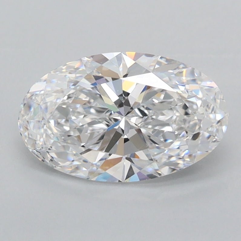 1.43 Carat Oval Shaped, Ideal Cut, D Color, FL Clarity, IGI Certified Lab Grown Diamond