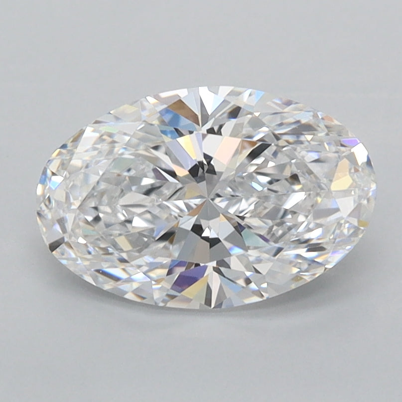 1.55 Carat Oval Shaped, Ideal Cut, D Color, FL Clarity, IGI Certified Lab Grown Diamond