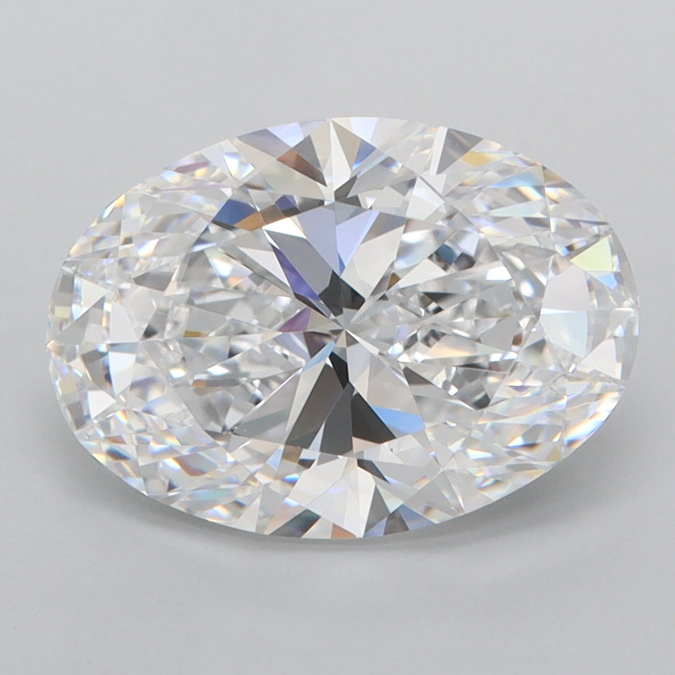3.50 Carat Oval Shaped, Ideal Cut, D Color, FL Clarity, IGI Certified Lab Grown Diamond