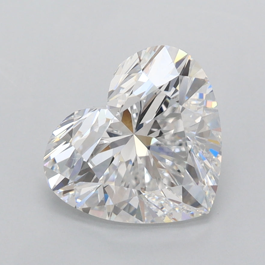 2.20 Carat Heart Shaped, Ideal Cut, D Color, FL Clarity, IGI Certified Lab Grown Diamond