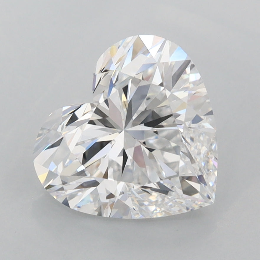 2.51 Carat Heart Shaped, Ideal Cut, D Color, FL Clarity, IGI Certified Lab Grown Diamond